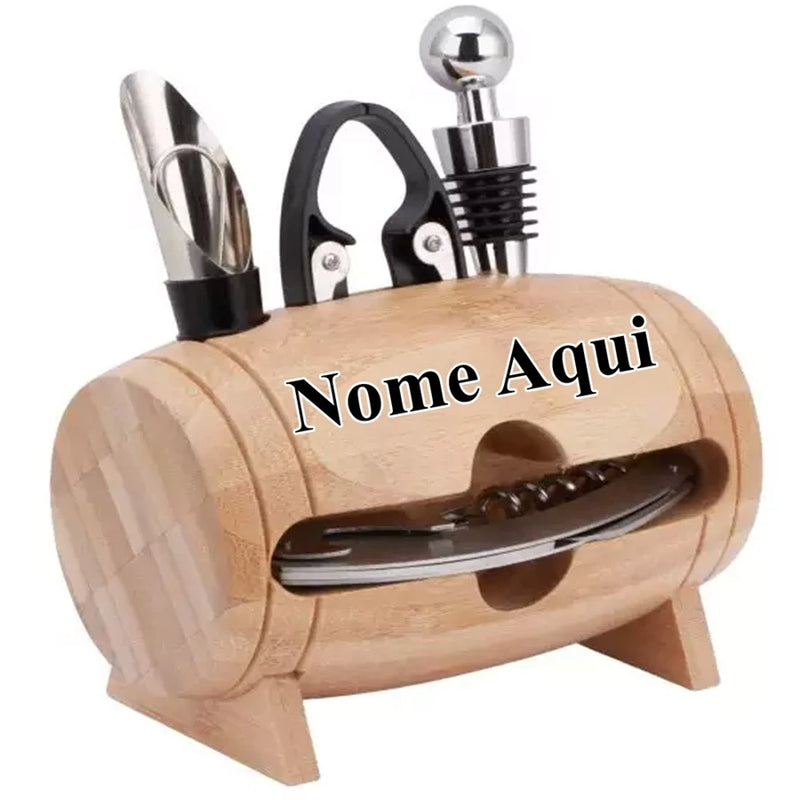 🍷 Kit Bar Vinho Personalizado – Presente Masculino | Churrasqueiro & Área Gourmet