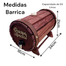 🔥 Pingômetro de Madeira 3 Litros – O charme do bar começa aqui 🔥