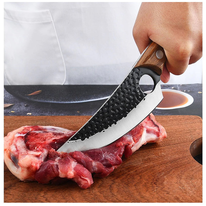 🔥 Faca Artesanal Gourmet 7” Aço Inox Cirúrgico + Bainha Couro