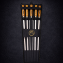 Kit 5 Espetos de Alumínio Personalizado com Suporte