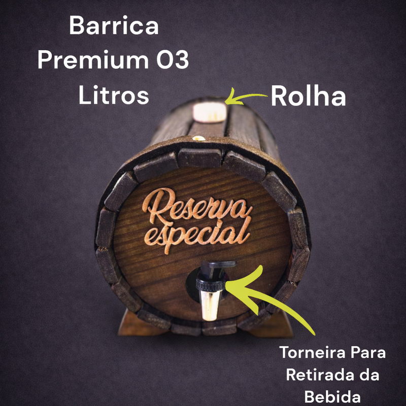 🔥 Pingômetro de Madeira 3 Litros – O charme do bar começa aqui 🔥
