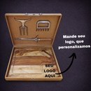 🎁 Kit Churrasco Premium Personalizado | Tábua de Carne + Garra + Tridente + Garfo em Caixa – Ideal para Brindes Corporativos