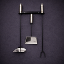 Kit inox Pá + Rastelo e espalha brasa com suporte