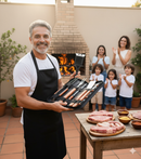 Kit Churrasqueiro Premium 10 Peças + Escova Limpa-Grelha Grátis