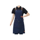 Avental de Cozinha Ajustável em Lona com Botões e Bolso – Uso Caseiro ou Profissional