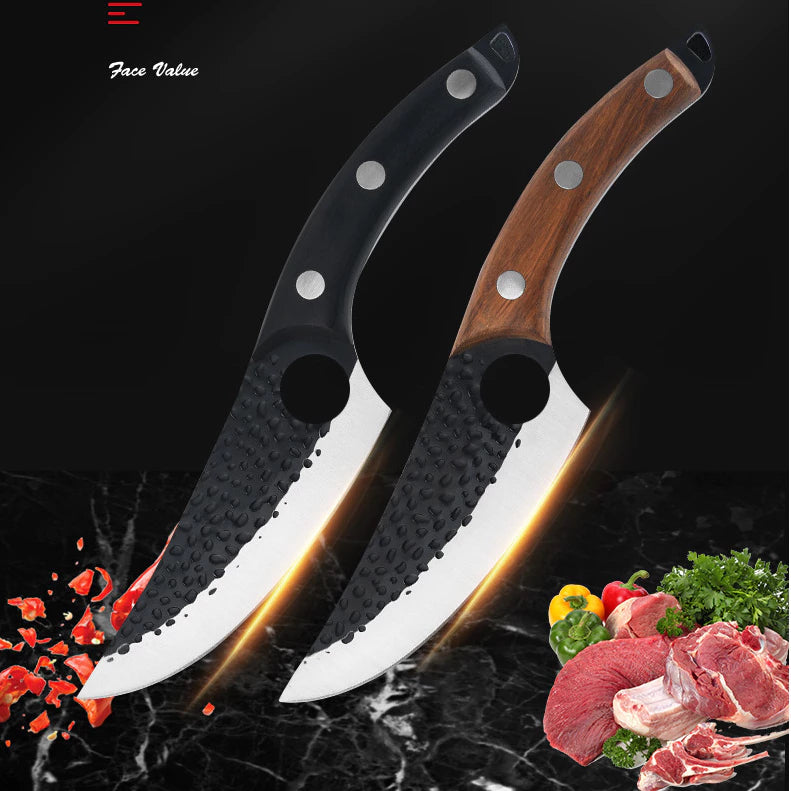 🔥 Faca Artesanal Gourmet 7” Aço Inox Cirúrgico + Bainha Couro