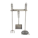 Kit de Limpeza para Churrasqueira 100% Inox – Pá, Rastelo, Espalha Brasa e Suporte de Parede 🔥🧹