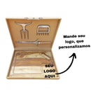 🎁 Kit Churrasco Premium Personalizado | Tábua de Carne + Garra + Tridente + Garfo em Caixa – Ideal para Brindes Corporativos
