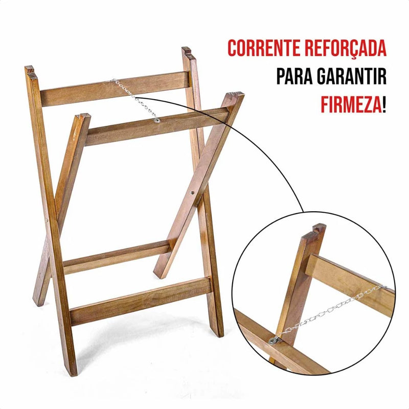 Kit Tábua de Carne + Cavalete Dobrável – Praticidade e Estilo para Seu Churrasco 🍖🔥