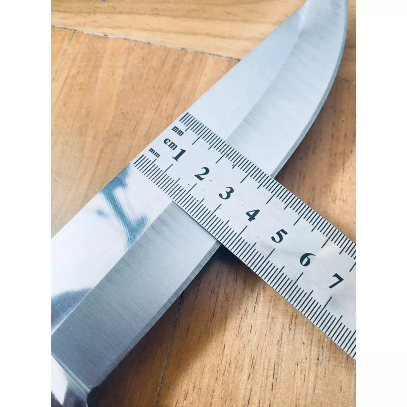 🔥 Faca Profissional Artesanal 8” Inox – Super Afiada p/ Churrasco, Pesca e Camping