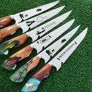 🔥 Faca Artesanal Picanheira + Bainha de Couro – Cabo de Resina Premium