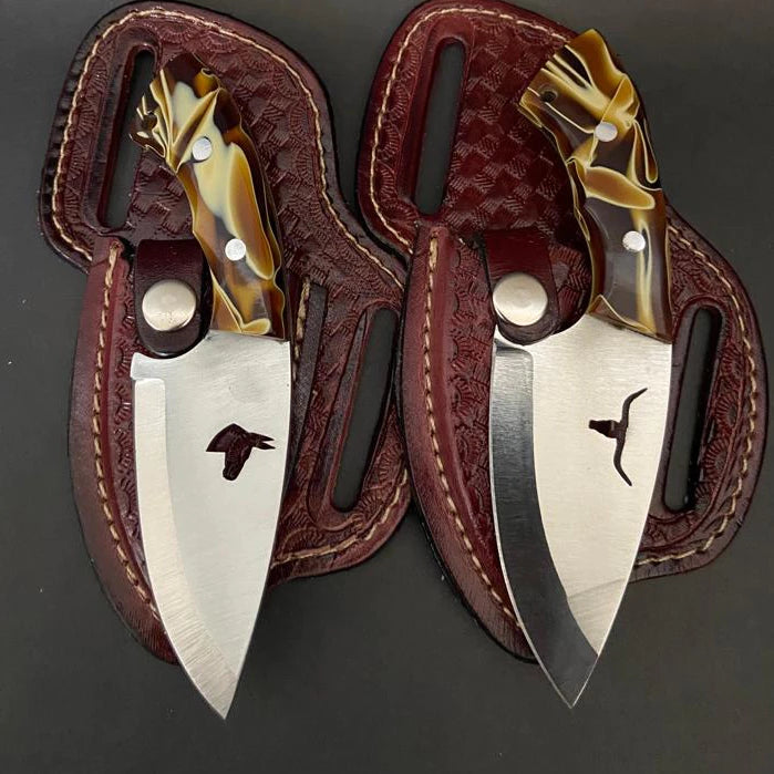 🔪 Kit 2 Peças Faca Boiadeiro + Bainha Couro Legítimo