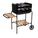 🔥 Churrasqueira Califórnia a Carvão Mor | Portátil com Rodinhas + Grelha + Espetos + Tábua