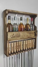 Porta-Espetos com Barzinho e Abridor – Personalizável | Cantinho do Churrasco 🍻🔥