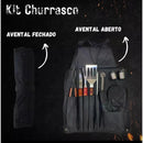 Kit Churrasqueiro Profissional 15 Peças com Avental e Luva Térmica – D.K.L